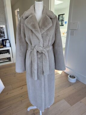 Herno  Faux-Fur Belted Coat